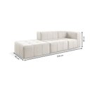 Ver imagem 4 de Sofá Modular 3 Lugares Bouclé Bege na Caixa 258cm