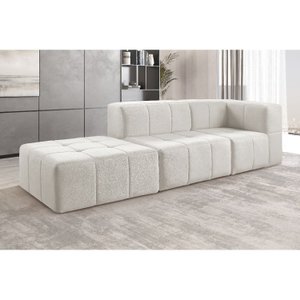Sofá Modular  3 Lugares Bouclé