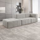 Ver imagem 1 de Sofá Modular 3 Lugares Bouclé Cinza