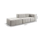 Ver imagem 4 de Sofá Modular 3 Lugares Bouclé Cinza