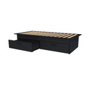 Ver imagem 2 de Cama Solteiro Adulto com 2 Gavetas Deva Yescasa Preto