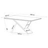 Conjunto Mesa de Jantar Retangular 180x90 Epic com 6 Cadeiras Iza e Buffet 4 Portas Eifel - 5