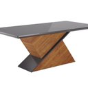 Ver mais imagens de Conjunto Mesa de Jantar Retangular 180x90 Epic com 6 Cadeiras Iza e Buffet 4 Portas Eifel Cinza/Mel/Grafite