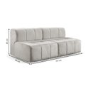 Ver imagem 4 de Sofá Modular 2 Lugares Bouclé Cinza