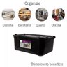Caixa Organizadora 10 Litros, Black Multiuso, Porta Documentos, Brinquedos, Lavanderia, Armário, Gua - 2