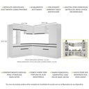 Ver imagem 4 de Armário de Cozinha Completa de Canto com Rodapé Veneza Multimóveis Mp2081.964 Branco/preto