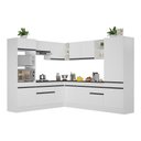 Ver imagem 3 de Armário de Cozinha Completa de Canto com Rodapé Veneza Multimóveis Mp2081.964 Branco/preto