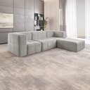 Ver imagem 1 de Sofá Modular com Puff 3 Lugares Bouclé Cinza na Caixa 258cm