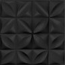 Kit C/20 Placas Mini Petalas de Pvc Preta Efeito Gesso Lavável 50cmx50cm - 7