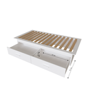 Ver imagem 5 de Cama Juvenil Solteiro com 2 Gavetas Deva Yescasa Branco