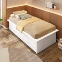 Ver imagem 1 de Cama Juvenil Solteiro com 2 Gavetas Deva Yescasa Branco