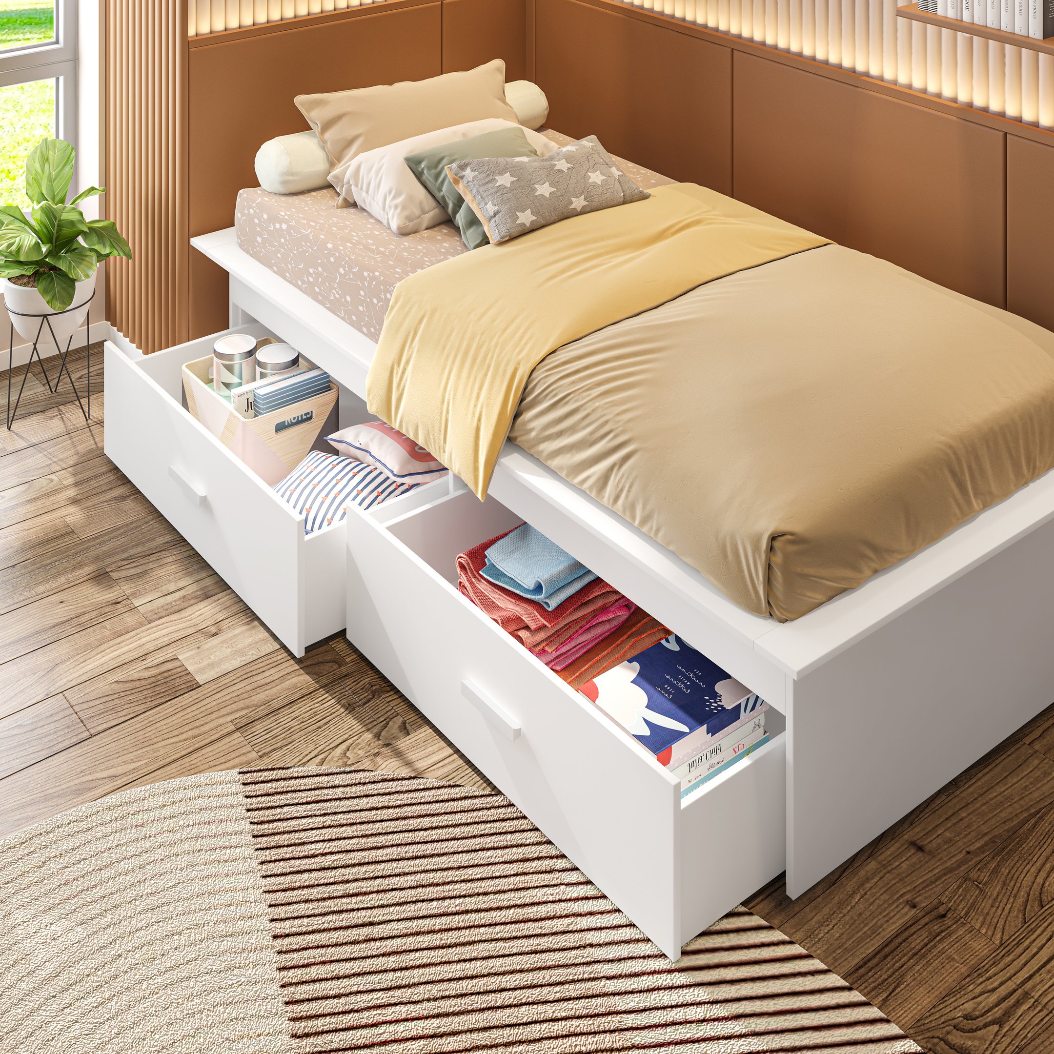 Cama Box Juvenil Solteiro com 2 Gavetas Deva Yescasa - 8