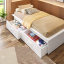 Ver mais imagens de Cama Juvenil Solteiro com 2 Gavetas Deva Yescasa Branco
