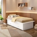 Ver imagem 2 de Cama Juvenil Solteiro com 2 Gavetas Deva Yescasa Branco