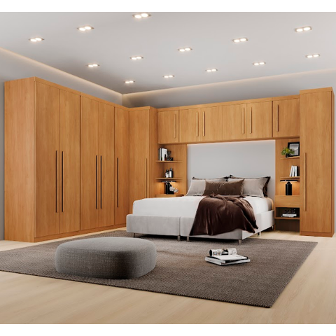 Dormitório Modulado Dallas 10 Peças Cinamomo - Benetil
