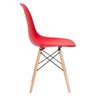 KIT - Mesa Eames com tampo de vidro 90 cm + 2 cadeiras Eiffel DSW Vermelho - 6