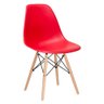 KIT - Mesa Eames com tampo de vidro 90 cm + 2 cadeiras Eiffel DSW Vermelho - 5