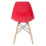 KIT - Mesa Eames com tampo de vidro 90 cm + 2 cadeiras Eiffel DSW Vermelho - 7