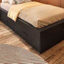 Ver imagem 7 de Cama Juvenil Solteiro com 2 Gavetas Deva Yescasa Preto