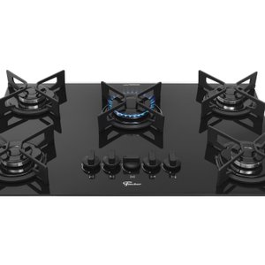 Cooktop a Gás Fischer 5 Bocas Fit Line Trempe Iron