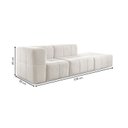 Ver imagem 4 de Sofá Modular 3 Lugares Bouclé Bege Nude
