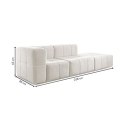 Sofá Modular  3 Lugares Bouclé - 4