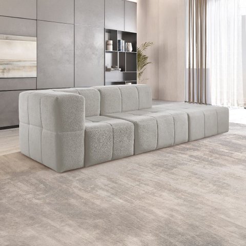 Sofá Modular 3 Lugares Bouclé