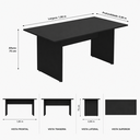 Ver imagem 4 de Mesa de Reunião Retangular Pé Painel 1800 mm - Linha Studio: Preto