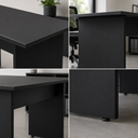 Ver imagem 3 de Mesa de Reunião Retangular Pé Painel 1800 mm - Linha Studio: Preto