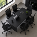 Ver imagem 2 de Mesa de Reunião Retangular Pé Painel 1800 mm - Linha Studio: Preto