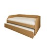 Bicama Cama Auxiliar Americana Luxo em Mdf Resistente Nobre Amendoa - 5
