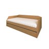 Bicama Cama Auxiliar Americana Luxo em Mdf Resistente Nobre Amendoa - 6