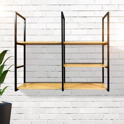 Prateleira Suspensa Industrial P/escritório Quarto Prática e Elegante P/teto e Parede - 2