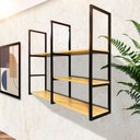 Ver imagem 1 de Prateleira Suspensa Industrial P/escritório Quarto Prática e Elegante P/teto e Parede