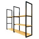 Ver imagem 3 de Prateleira Suspensa Industrial P/escritório Quarto Prática e Elegante P/teto e Parede