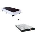 Ver imagem 1 de Cama Box Solteiro - Tecido Sintético Branco com Colchão Extra Firme D28 - Suporta 80Kg