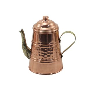 Bule em Cobre Bico Bronze Chaleira Café e Chá Jarra Tampa G
