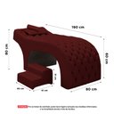 Ver imagem 4 de Maca Salão de Beleza Para Esteticista Charme e Puff Escada Estofada 190x80cm Suede - Desk Design Bor