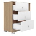 Ver imagem 4 de Cômoda Infantil Flofy com Pés, 1 Porta, 3 Gavetas com Corrediças Telescópica Marrom/Marromle