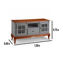 Ver imagem 2 de Rack para TV até 60 Polegadas 2 Portas com Vidro 1 Gaveta 150cm Pés Luis Xv em Madeira + Nicho