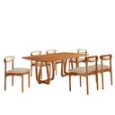 Ver imagem 2 de Conjunto de Mesa de Jantar Ello Tampo 180cm Barril Laminado com 6 Cadeiras Mônaco Premium