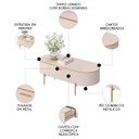 Ver imagem 5 de Aparador de Sala Jaspe e Mesa de Centro Clover Off White - Mpozenato