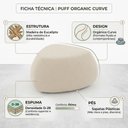 Ver imagem 3 de Puff Orgânico Decorativo 75cm Orbis Bouclé Off White - Nexta Casa