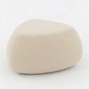 Ver imagem 2 de Puff Orgânico Decorativo 75cm Orbis Bouclé Off White - Nexta Casa