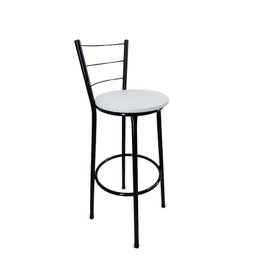 Kit 2 Banqueta Alta Preta Cozinha Gourmet Americana Balcão:branco - 2