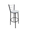 Kit 2 Banqueta Alta Preta Cozinha Gourmet Americana Balcão:branco - 2