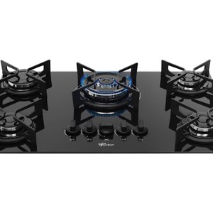 Cooktop a Gás Fischer 5 Bocas Tc Fit Line Trempe Iron
