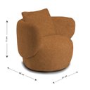 Ver imagem 3 de Poltrona Aro Giratória Bouclê 85cm 71cm X 91cm Amarelo Mostarda