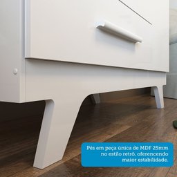 Cômoda 1 Porta e 4 Gavetas 100% Mdf Kakau Retrô Espresso Móveis - 7