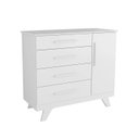 Ver imagem 3 de Cômoda 1 Porta e 4 Gavetas 100% Mdf Kakau Retrô Espresso Móveis